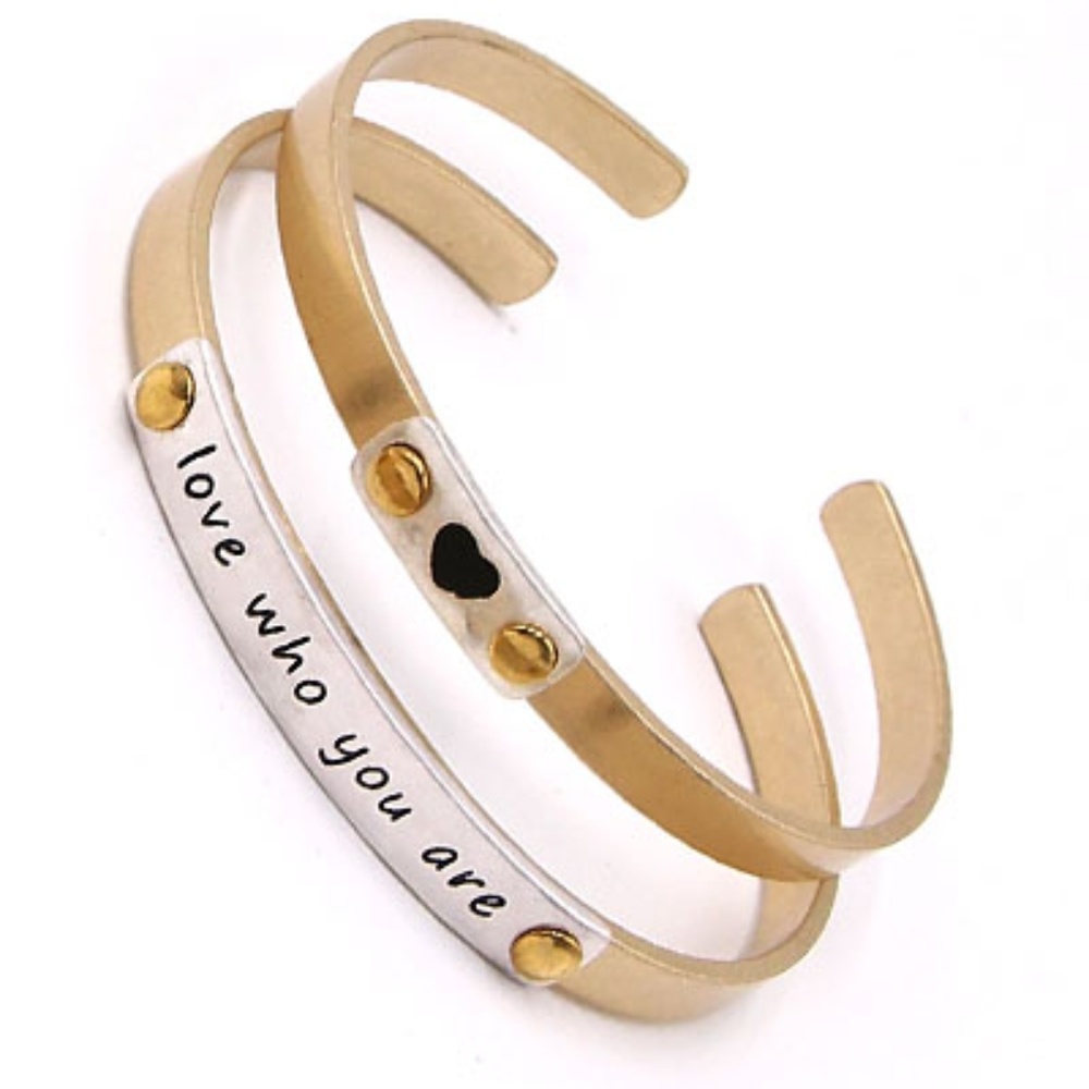 180-LOVE WHO YOU ARE- Cuff Bracelet - Picture 2 of 2